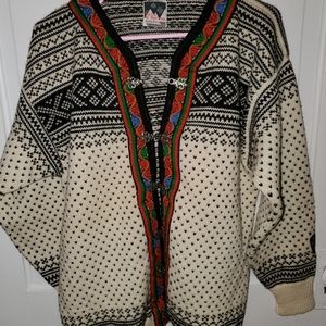 Dale of Norway Fair Isle Nordic Ski Cardigan Sweater Wool S